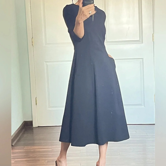 Metisu black 60s fit and flare dress size S - Picture 3 of 11